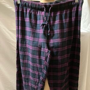 Black and purple flannel pants